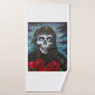 "Mr. Wicked" Reaper with Roses Bath Towel