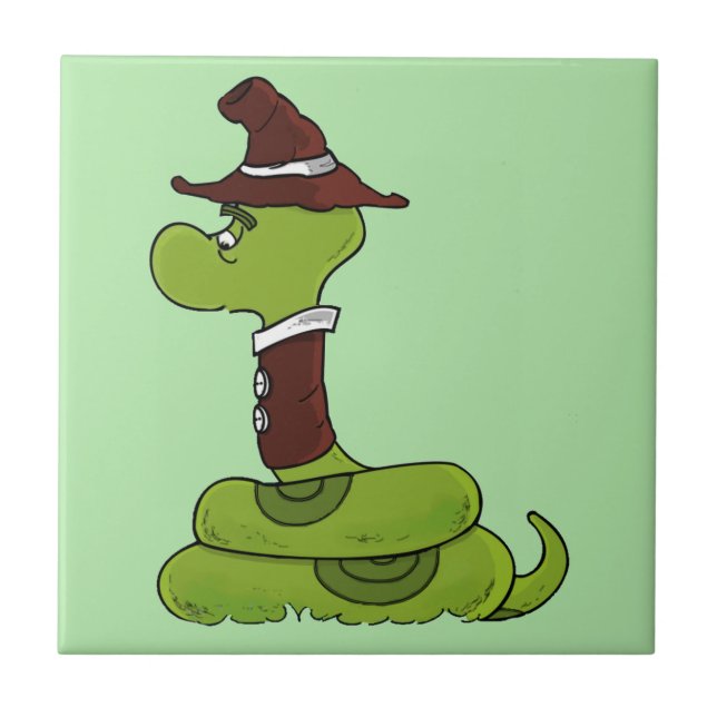 Mr. Wiggly Ceramic Tile (Front)