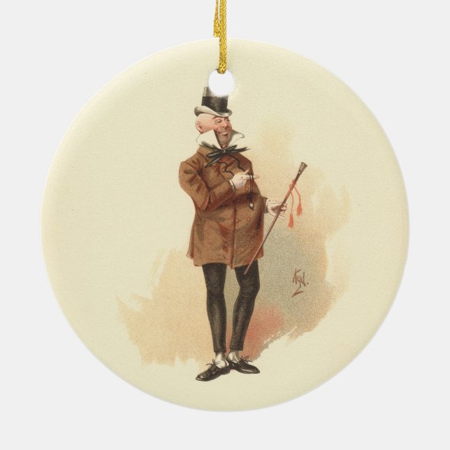 Mr. Wilkins Micawber David Copperfield Ceramic Ornament (Back)