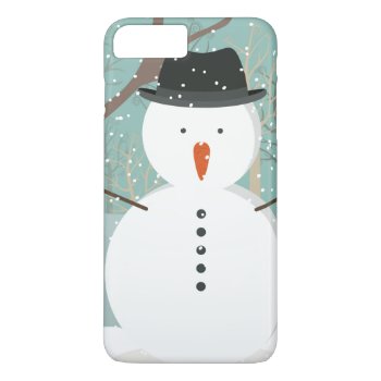 Mr. Winter Snowman Iphone 8 Plus/7 Plus Case by BlackBrookElectronic at Zazzle