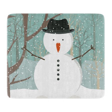 Mr. Winter Snowman Cutting Board