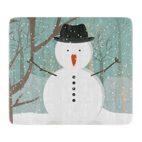 Mr Winter Snowman Cutting Board