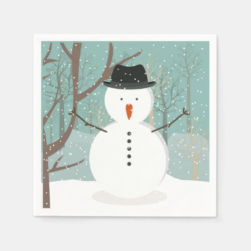 Mr Winter Snowman Napkins