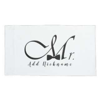 Mr. with Bow Tie Pillow Case