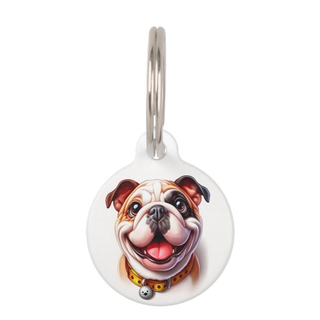 Mr. Wobbles Round Pet Tag (Front)