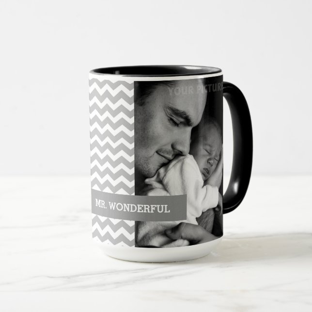 Mr. Wonderful. Custom Photo Father's Day Gift Mug (Front Right)