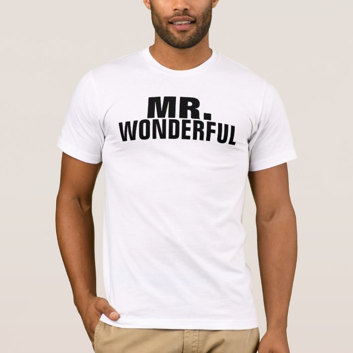 mr wonderful t shirt