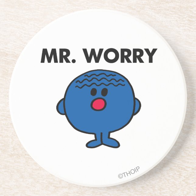 Mr Worry Classic Sandstone Coaster (Front)