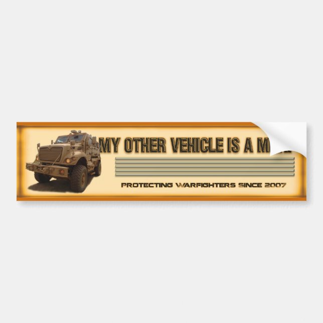 MRAP MaxxPro Bumper Sticker (Front)
