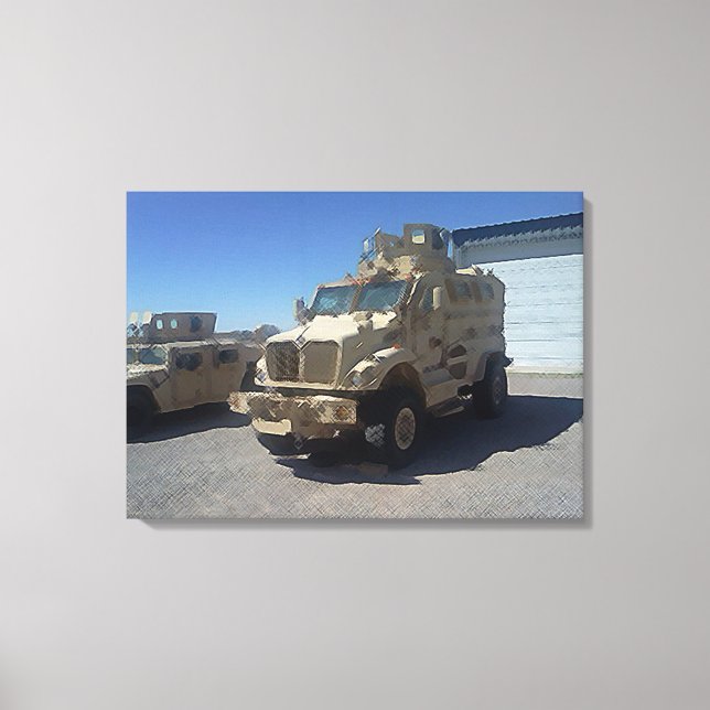 MRAP US MILITARY ARMOR CANVAS PRINT (Front)