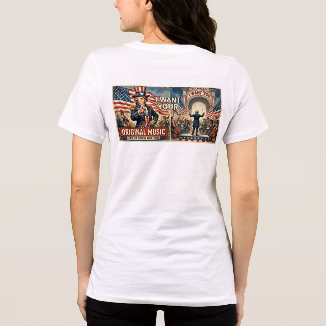 MrBeats as Uncle Sam  Tri-Blend Shirt (Back)