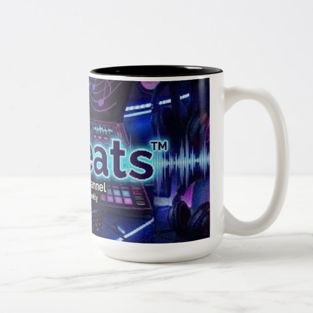MrBeats FREE Original Music Sharing Mug! Two-Tone Coffee Mug (Right)