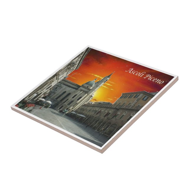 MRC024 ASCOLI PICENO, Sunset, Italy, Ceramic Tile (Side)