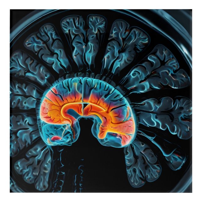 MRI brain scan Acrylic Print (Front)