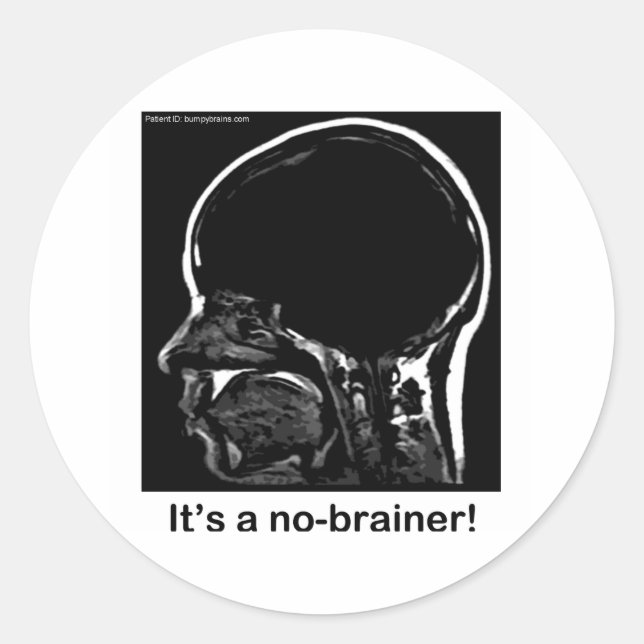 MRI: It's a no-brainer! Classic Round Sticker (Front)
