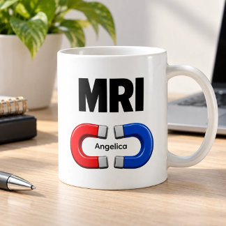 MRI Red Blue Magnet Funny Personalized Coffee Mug