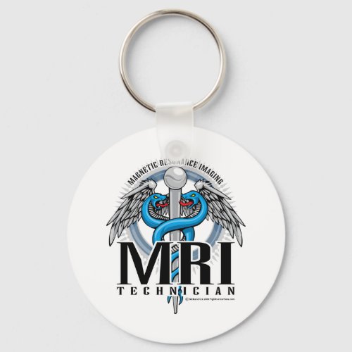 MRI Tech Caduceus Keychain