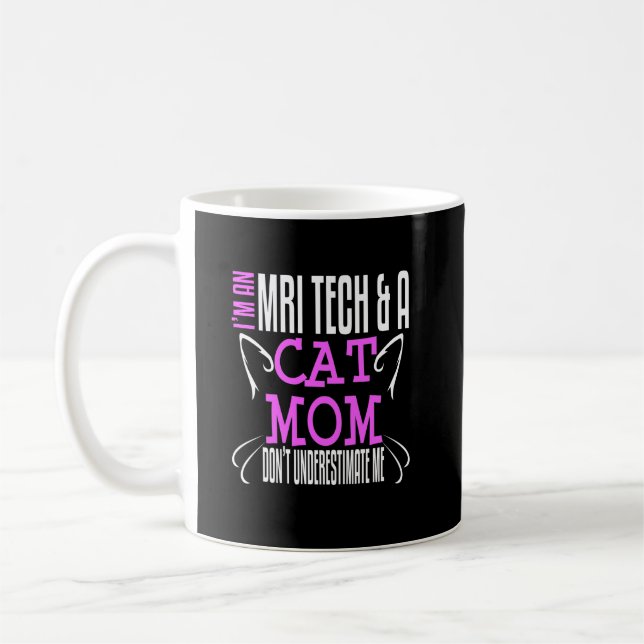 MRI Tech Cat Mom Coffee Mug (Left)