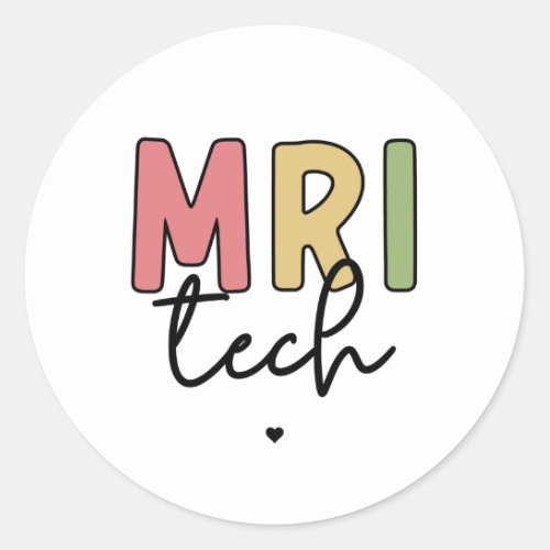 MRI Tech  MRI Technologist Gifts  Classic Round Sticker
