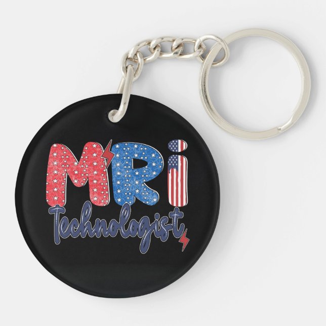 MRI Technologist Acrylic Keychain, Double Sided Keychain (Back)