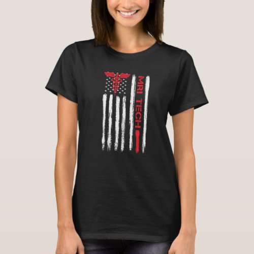 Mri Technologist American Flag Xray Radiologic Rad T_Shirt