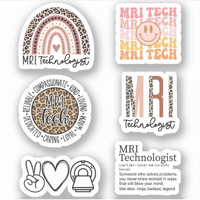 MRI Technologist, Radiology Gifts, MRI Tech Pack Sticker (Front)