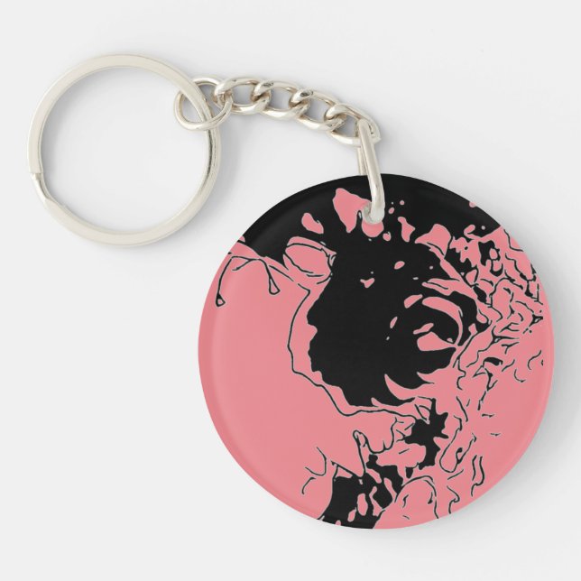 MRNStudios Flower Doodle Keychain (Front)