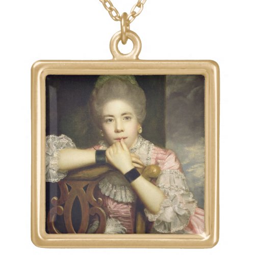 Mrs Abington as Miss Prue in Congreves Love for Gold Plated Necklace