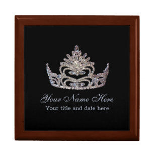 Mrs. America SLVR Crown Personal Name Jewerly Box