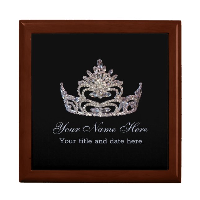 Mrs. America SLVR Crown Personal Name Jewerly Box (Front)