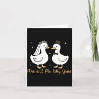 Mrs and mr silly goose wedding party funny