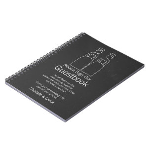 Mrs and Mrs Doodle Lesbian Brides Guestbook Notebook