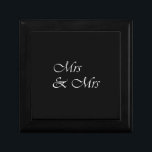 Mrs and Mrs Gift Box<br><div class="desc">Mrs & Mrs blue and white cursive</div>