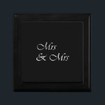 Mrs and Mrs Gift Box<br><div class="desc">Mrs & Mrs blue and white cursive</div>
