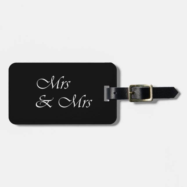 Mrs and Mrs Luggage Tag (Front Horizontal)
