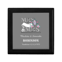 Mrs and Mrs Personalized Lesbian Wedding Gift