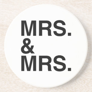 MRS. AND MRS. -.png Sandstone Coaster