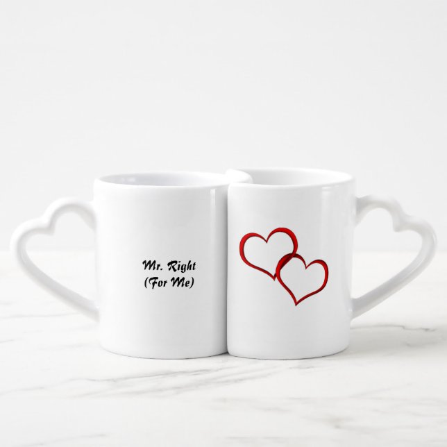 Mrs. and Mrs. Right Coffee Mug Set (Front Nesting)