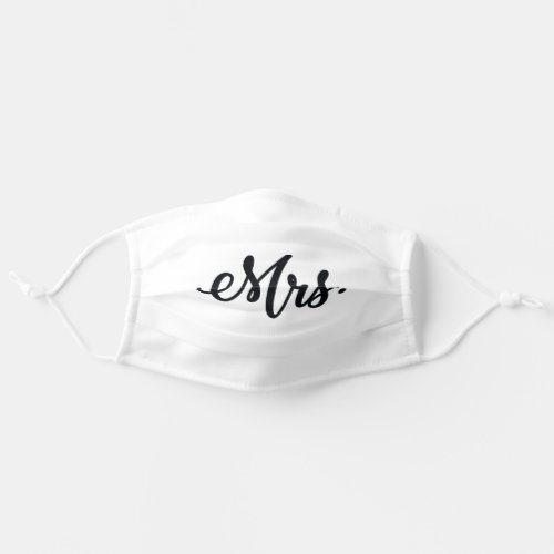 MRS AND MRS WEDDING PARTY ADULT CLOTH FACE MASK