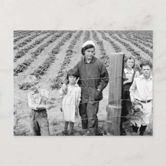 Mrs. Arnold and kids – 1939. Postcard