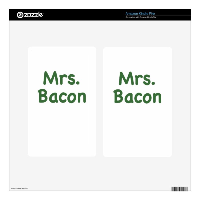 Mrs. Bacon Skin For Kindle Fire