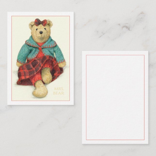 MRS. BEAR 3.5x2.5 Flat Card (Front/Back)