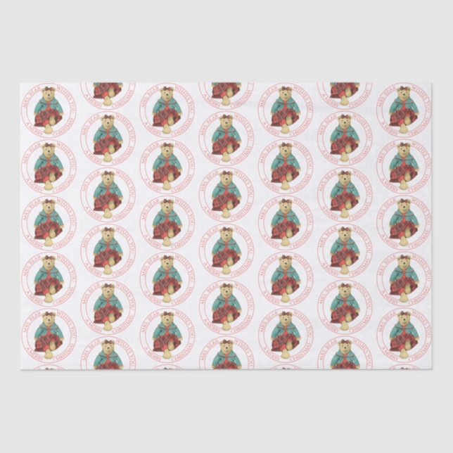 MRS. BEAR Christmas Tissue Paper (Front)