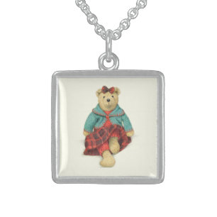 MRS. BEAR Sterling Silver Square Necklace