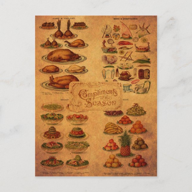 Mrs Beeton's Christmas Feast Holiday Postcard (Front)