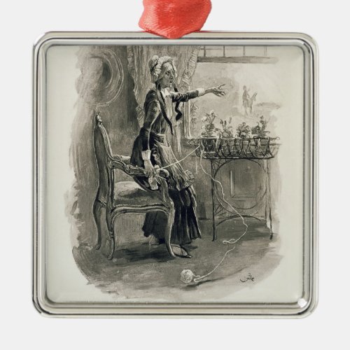 Mrs Betsy Trotwood from Charles Dickens A Gossi Metal Ornament