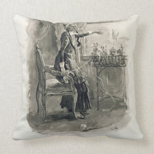 Mrs Betsy Trotwood, from 'Charles Dickens: A Gossi Throw Pillow