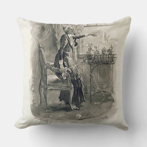 Mrs Betsy Trotwood from Charles Dickens A Gossi Throw Pillow