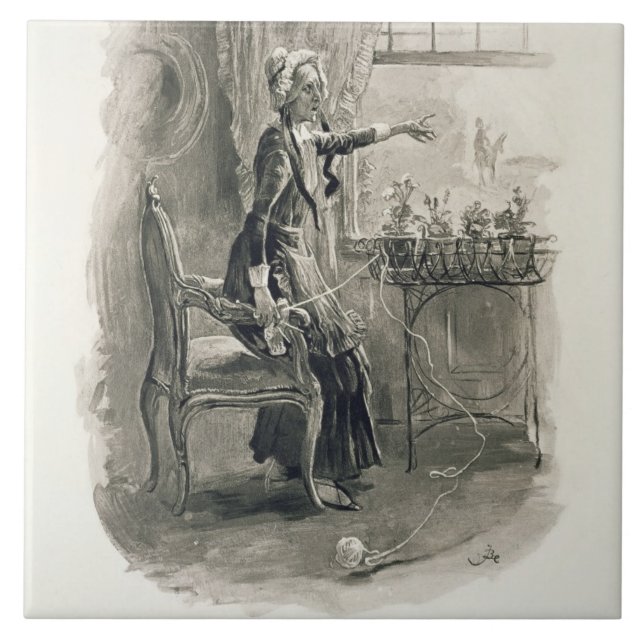 Mrs Betsy Trotwood, from 'Charles Dickens: A Gossi Tile (Front)