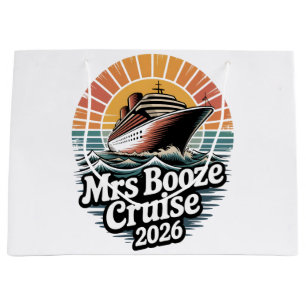 Mrs Booze Cruise 2026 Matching Couples Large Gift Bag